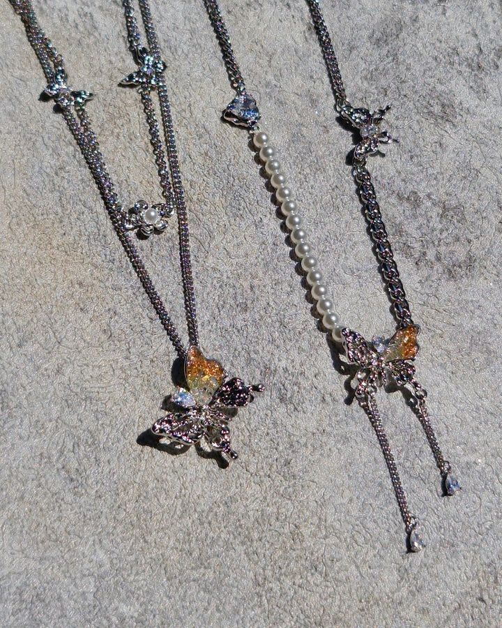 Amber Wings Pearl Necklace - Nikaneko