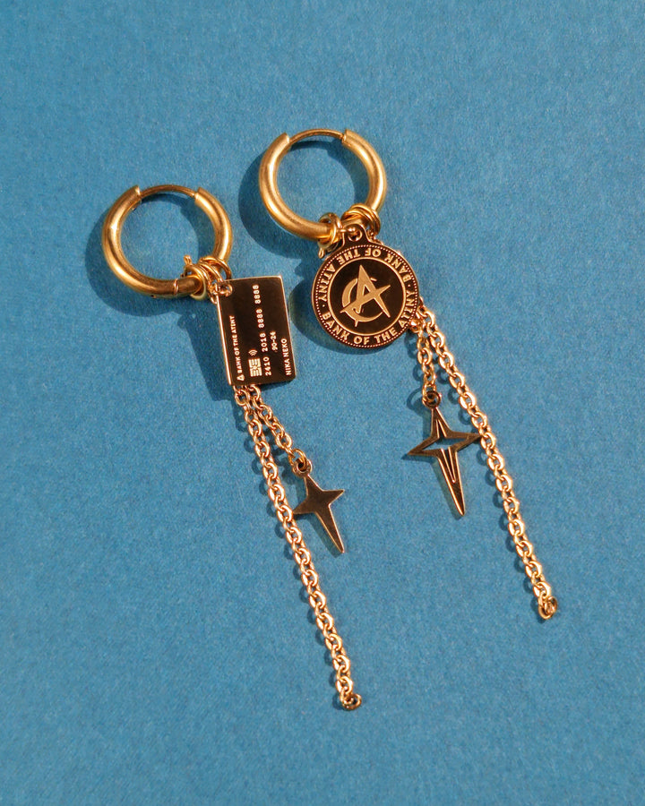 Ateez Golden Hour Mismatched Earrings - Nikaneko