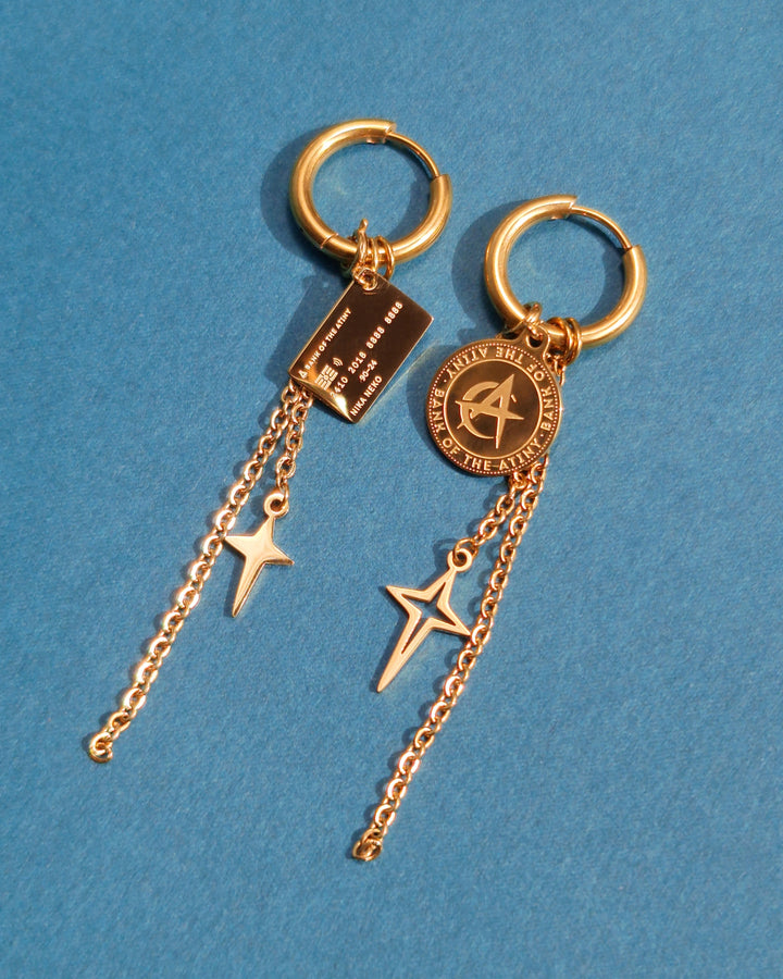 Ateez Golden Hour Mismatched Earrings - Nikaneko