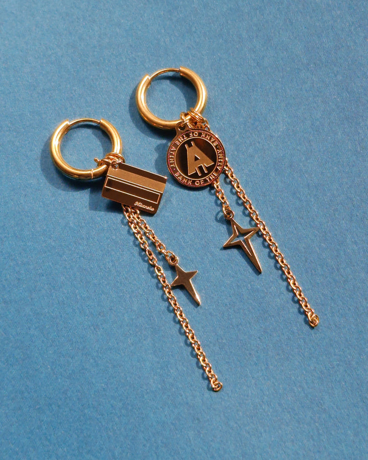 Ateez Golden Hour Mismatched Earrings - Nikaneko