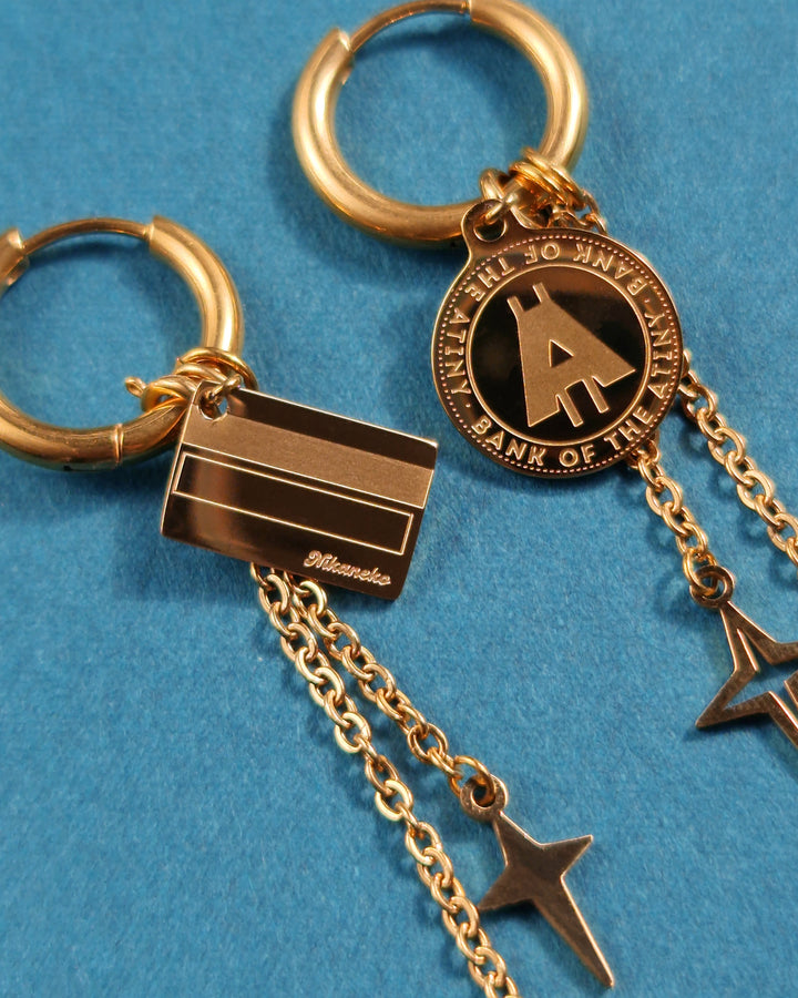 Ateez Golden Hour Mismatched Earrings - Nikaneko