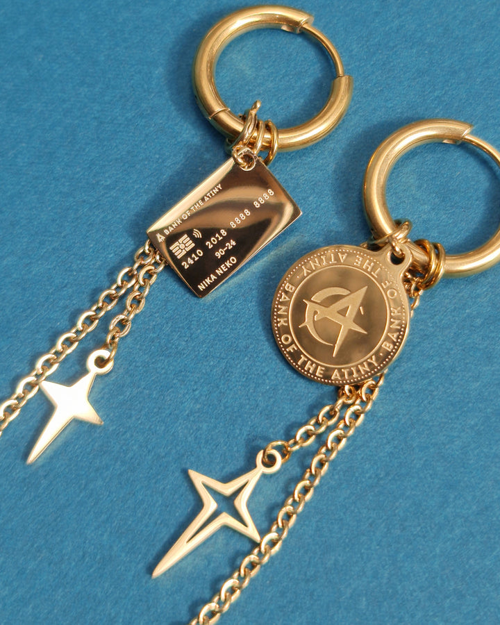 Ateez Golden Hour Mismatched Earrings - Nikaneko