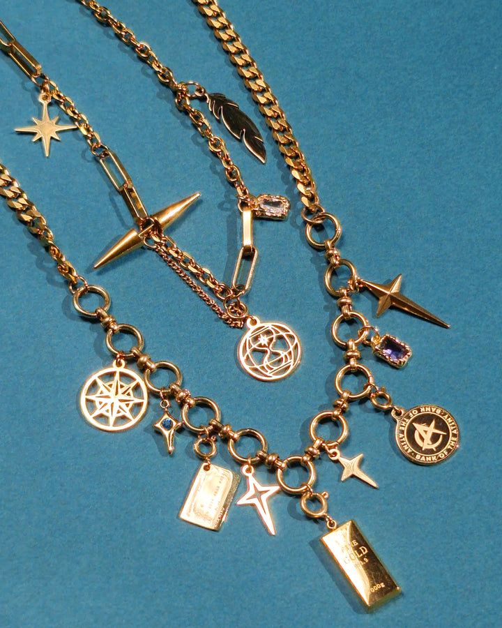 Ateez Hourglass Gold Necklace - Nikaneko