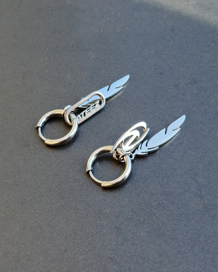 Ateez Halazia Mystical Feather Earrings - Nikaneko