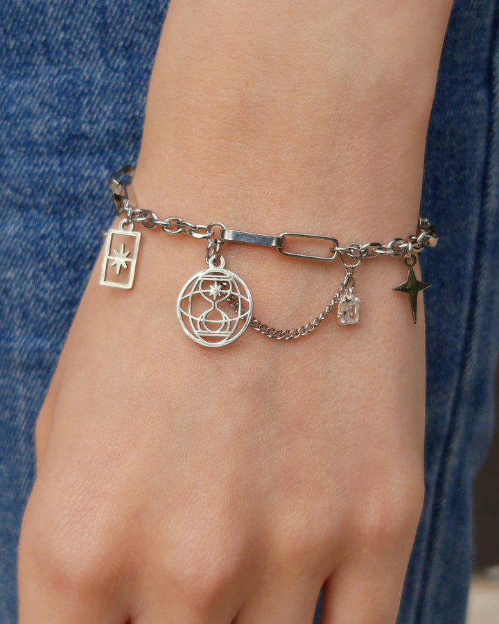 Ateez Hourglass Silver Bracelet - Nikaneko