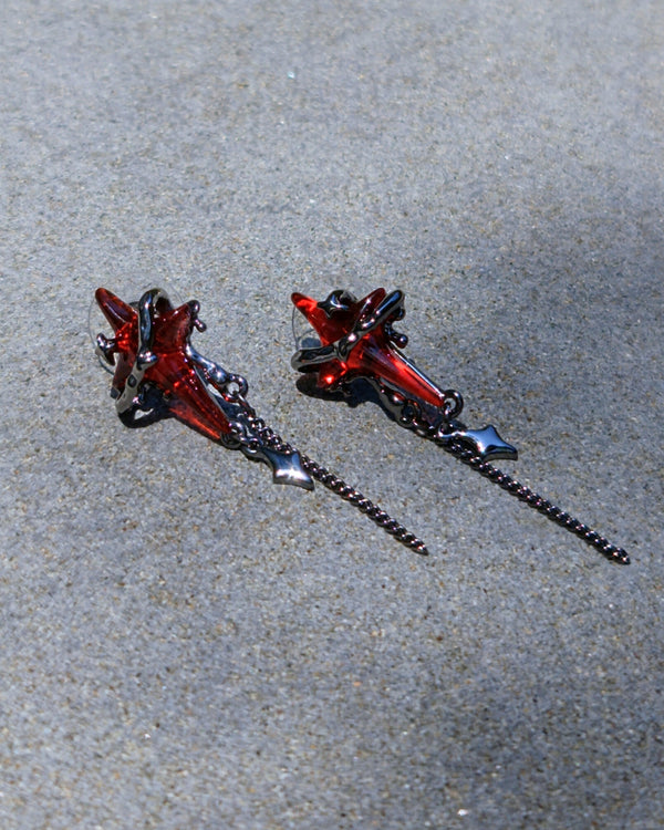 Blood Star Earrings - Nikaneko