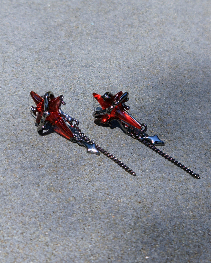 Blood Star Earrings - Nikaneko