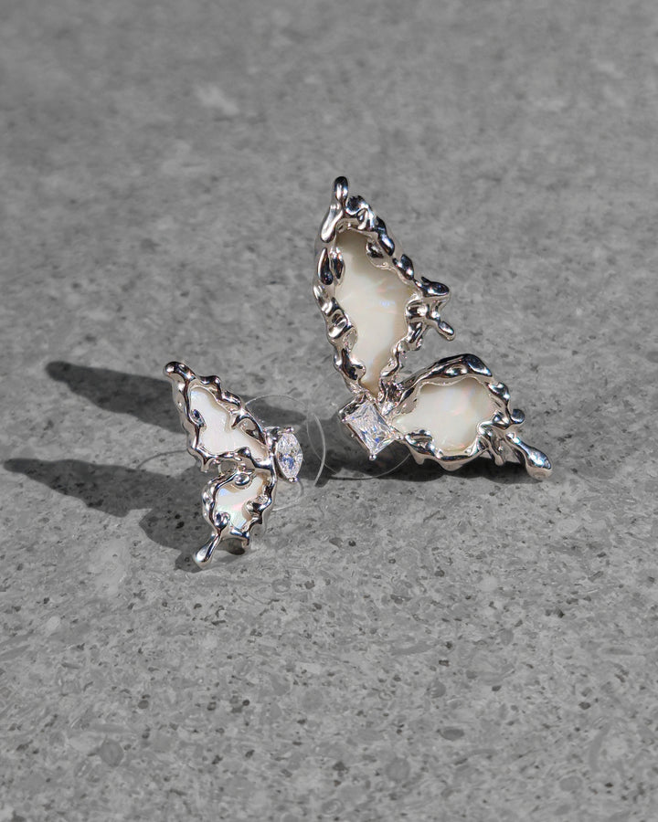 Butterfly Fantasy Mismatched Earrings - Nikaneko