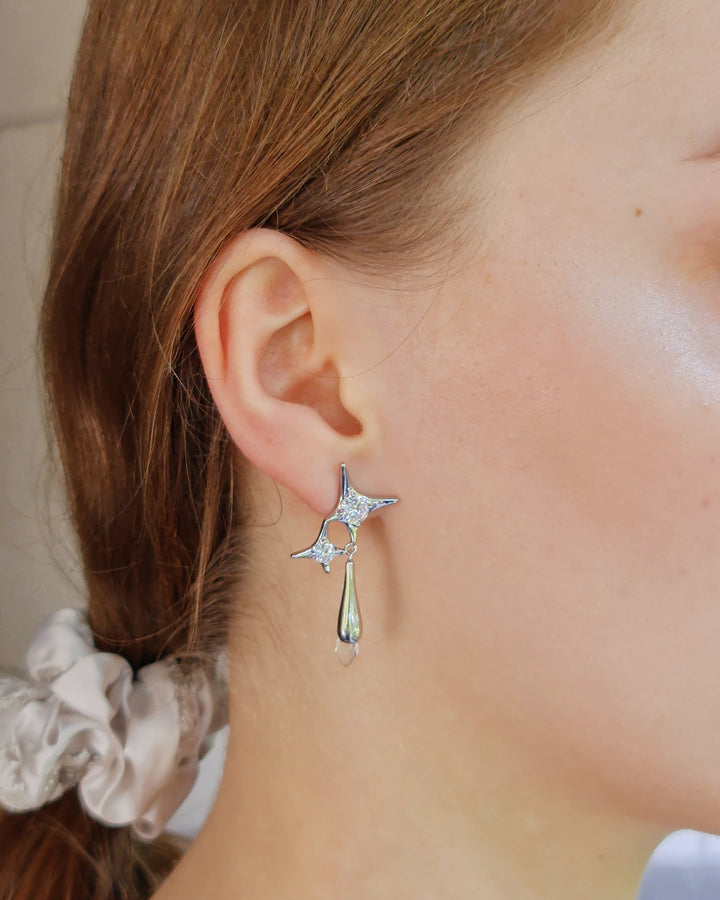 Crystal Drop Earrings - Nikaneko