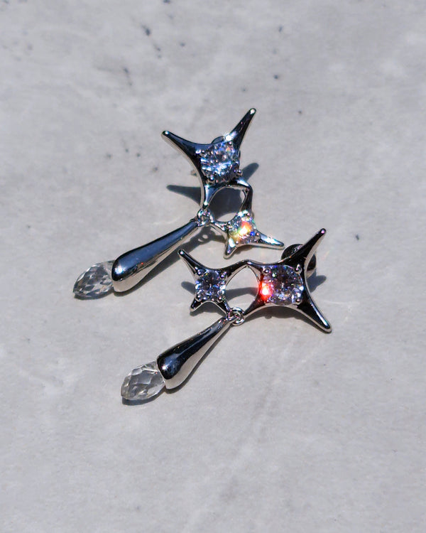 Crystal Drop Earrings - Nikaneko