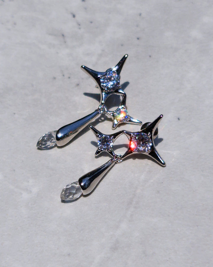 Crystal Drop Earrings - Nikaneko
