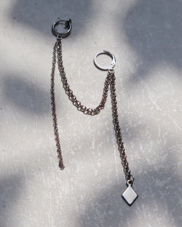 Diamond Chain Dangle and Drop Earring - Nikaneko
