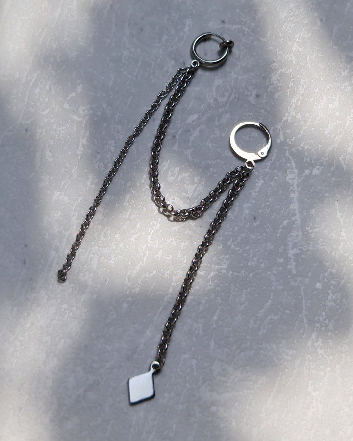 Diamond Chain Dangle and Drop Earring - Nikaneko