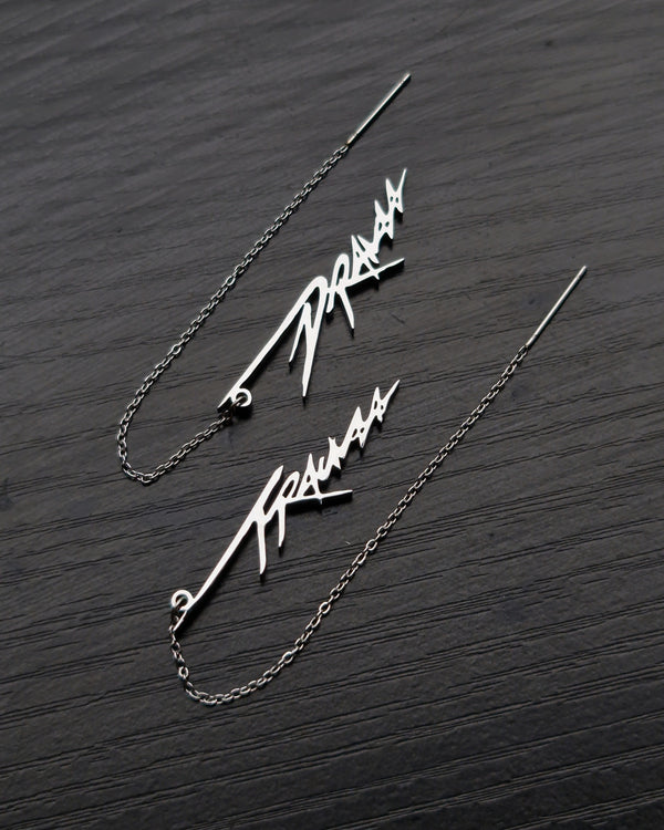 Drama Trauma aespa Threader Earrings - Nikaneko