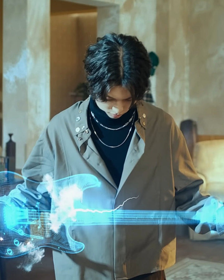 Double Layer Necklace with Snake Chain - Nikaneko