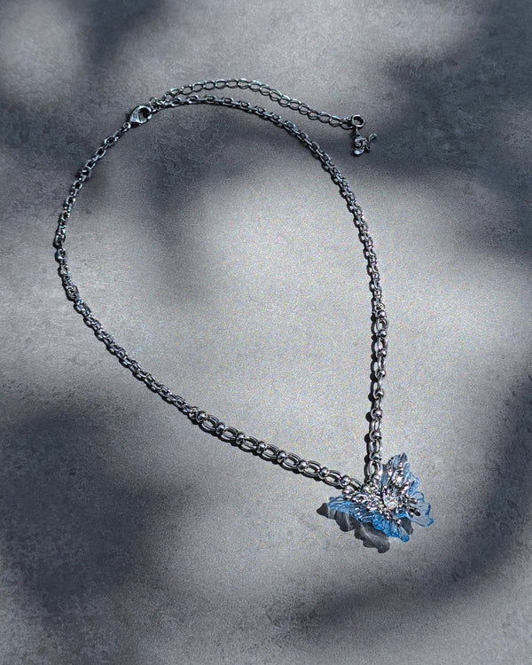Frosty Butterfly Necklace