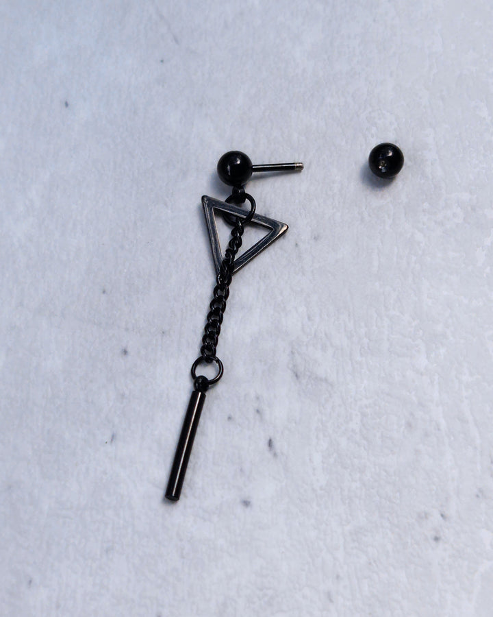 Geometric Earring Black - Nikaneko
