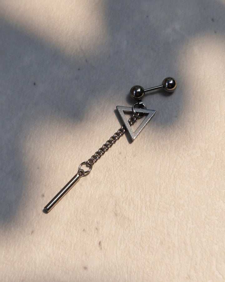 Geometric Earring Silver - Nikaneko