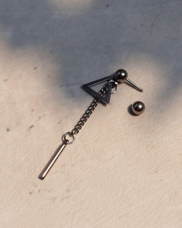 Geometric Earring Silver - Nikaneko