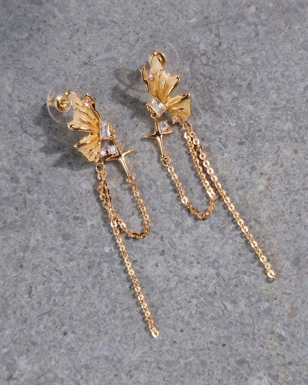 Honey Butterfly Earrings - Nikaneko