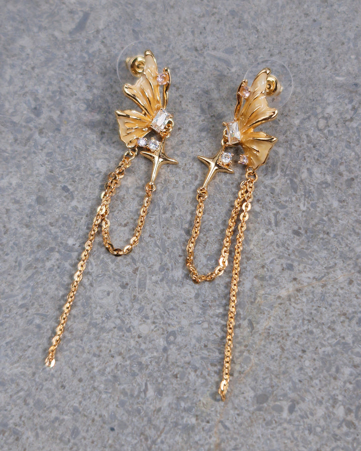 Honey Butterfly Earrings - Nikaneko