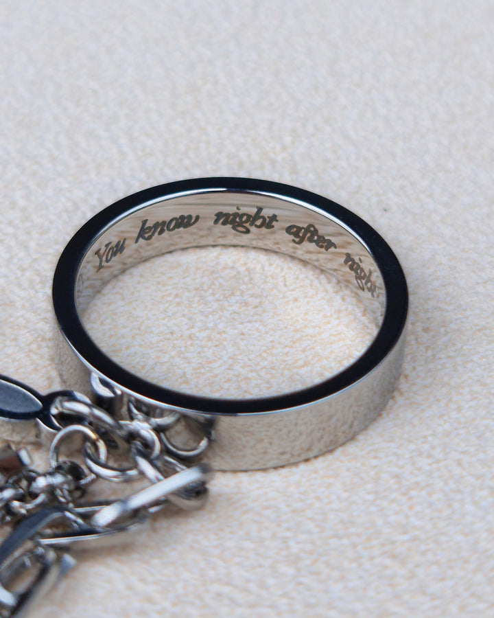 Nikaneko - Jungkook Inspired Double Chain Ring Eternal Seven