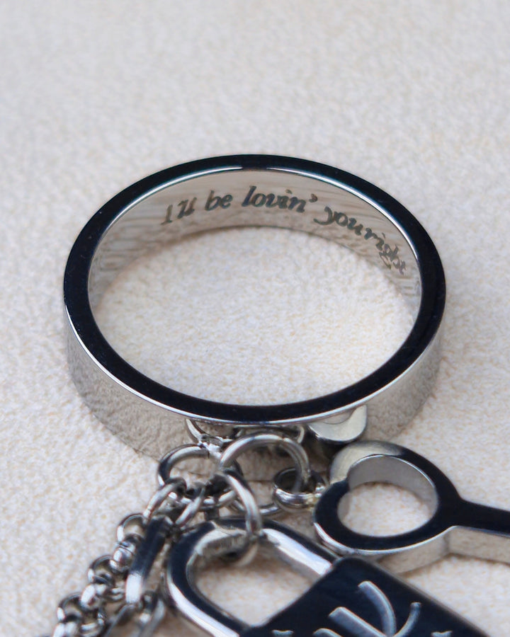 Nikaneko - Jungkook Inspired Double Chain Ring Eternal Seven