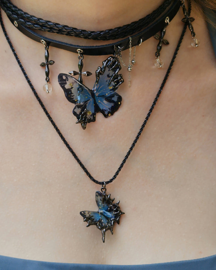 Midnight Flutter Necklace and Choker - Nikaneko