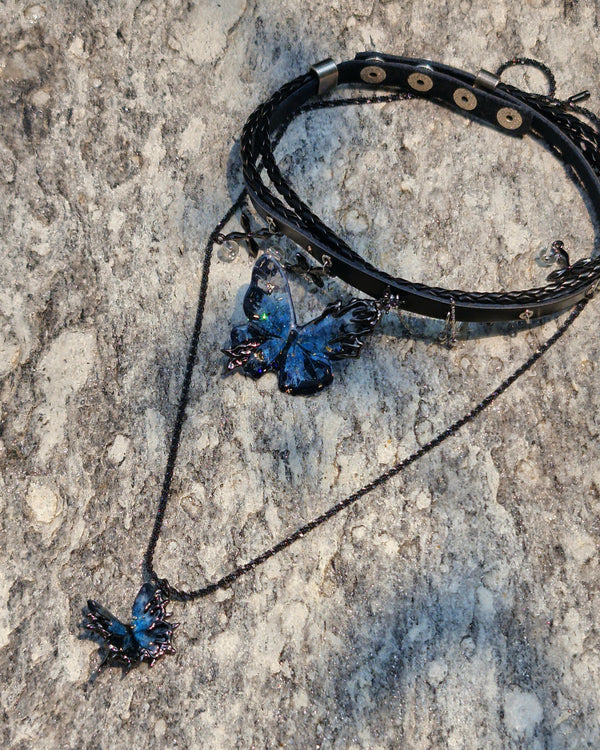 Midnight Flutter Necklace and Choker - Nikaneko