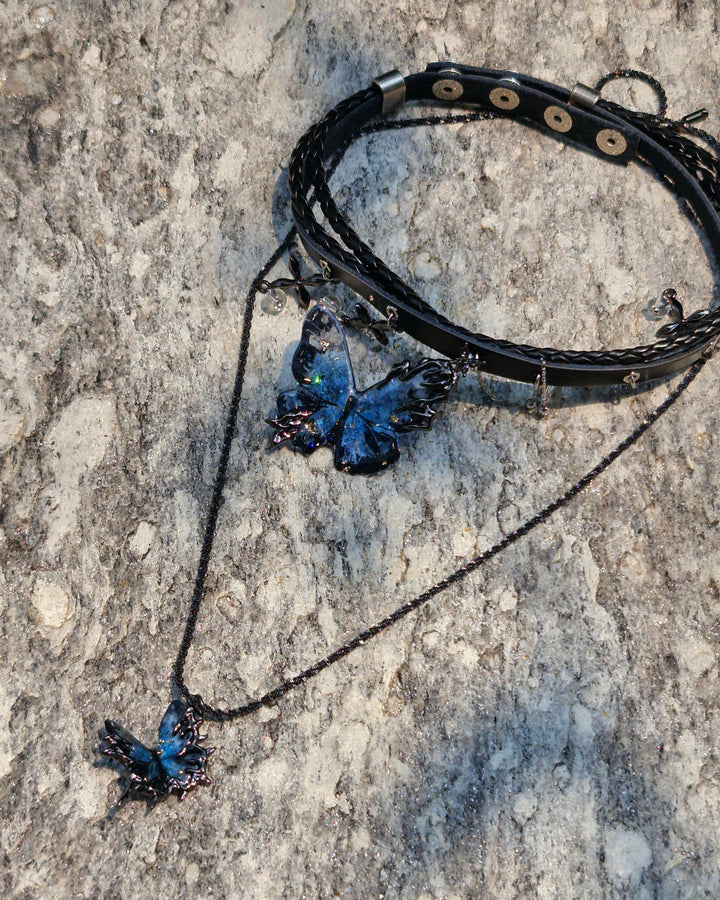 Midnight Flutter Necklace and Choker - Nikaneko