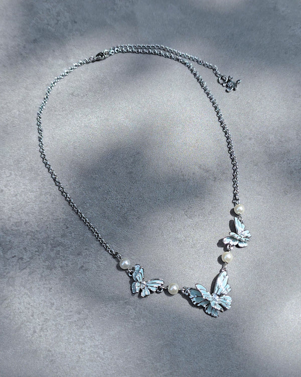 Minty Dew Butterfly Necklace