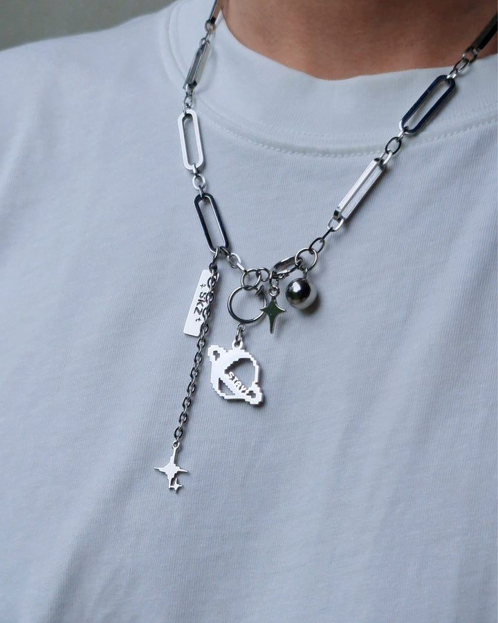 Stray Kids Stay Pixel Saturn Necklace - Nikaneko