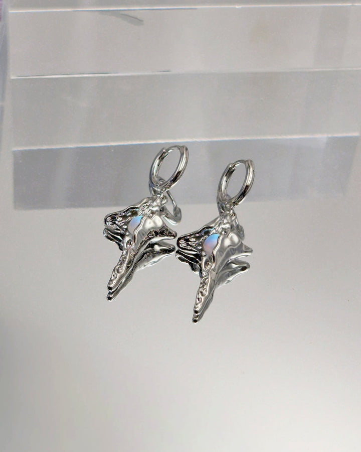 Moonstone Star Earrings - Nikaneko