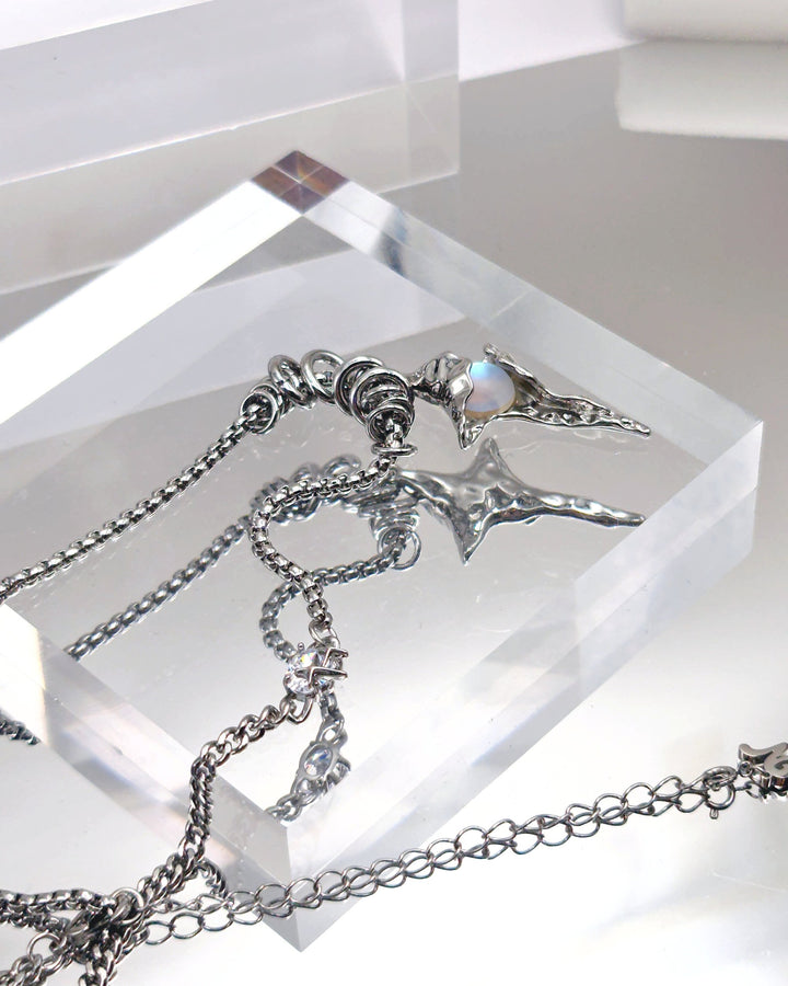 Moonstone Star Necklace - Nikaneko