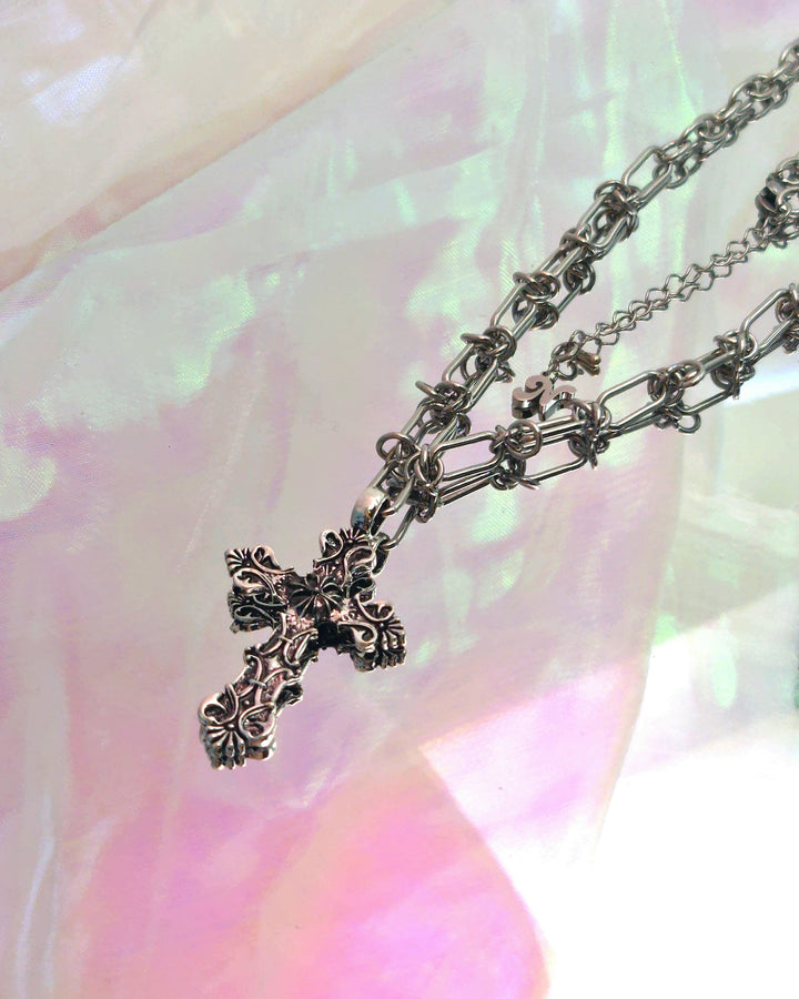 Ornamental Cross Necklace - Nikaneko